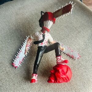 Chainsaw Man Action Figure with Red Accents